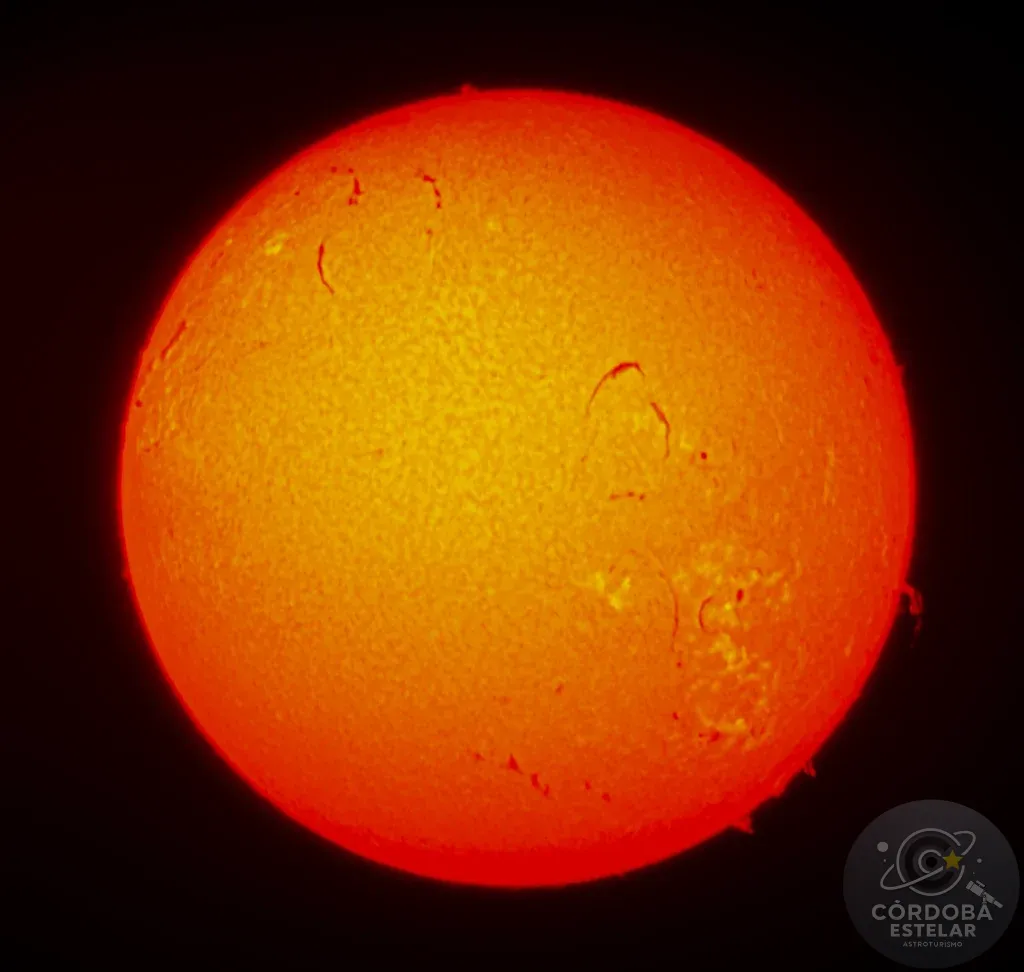 El Sol fotografiado con filtro solar
